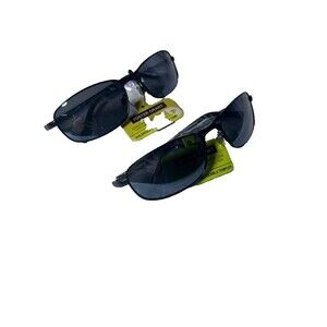 Foster Grant Rectangle Sunglasses Men’s Black 2 Pack Bundle New